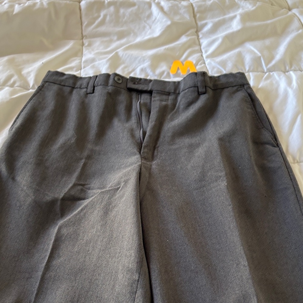 Alfani Men's Dark Gray Flat-Front Dress Pants